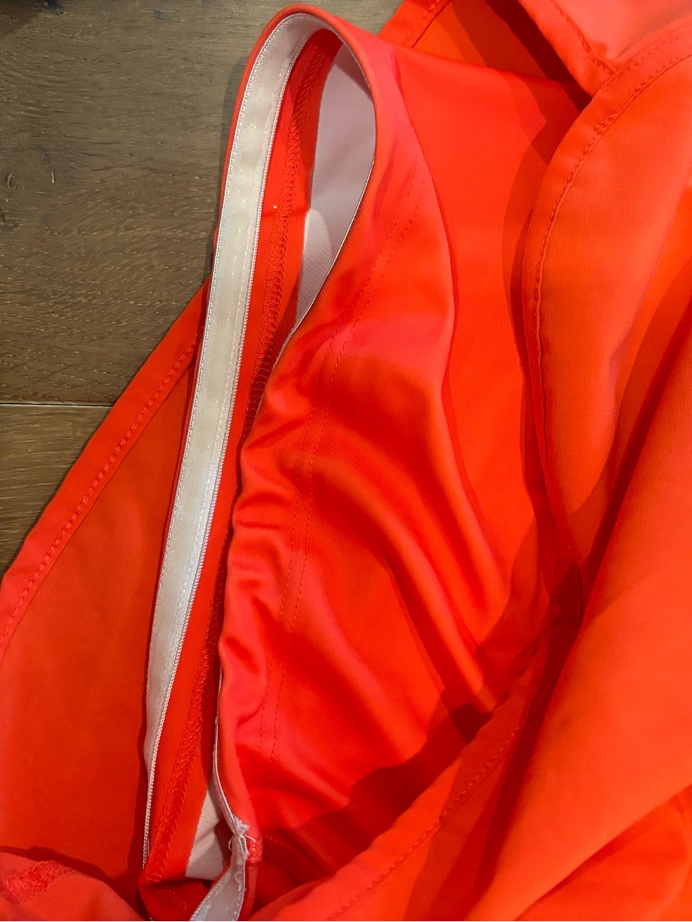 Albion Bright Coral Athletic Shorts with Drawstring and bike shorts - Picture 3 of 3
